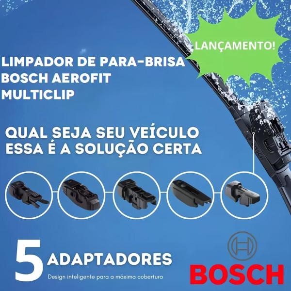 Imagem de Palheta Dianteira Par Limpador de Parabrisa Para Brisa Original Bosch Multiclip PEUGEOT 208 2021 2022 2023 2024