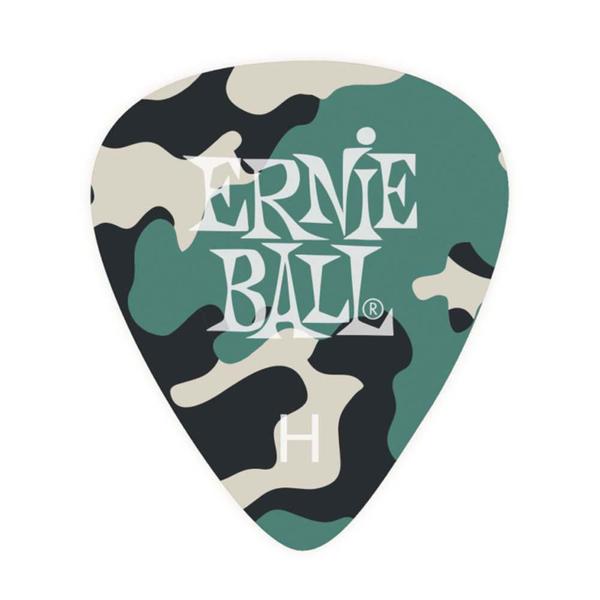 Imagem de Palheta Ernie Ball Grossa Camuflagem Celulose 12 Unidades