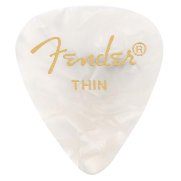 Imagem de Palheta Fender Thin Celuloide Premium 351 Shape White Moto Quantidade:6 Pçs