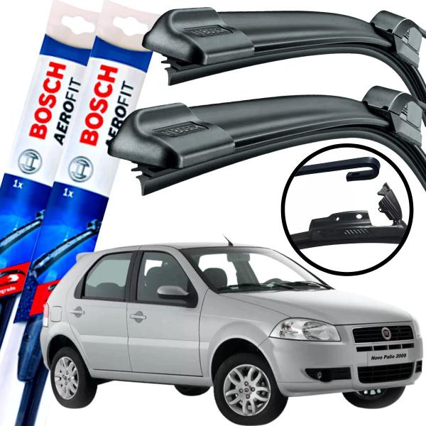 Imagem de Palheta Limpador De Parabrisa Par Dianteiro Silicone Bosh Fiat Palio 2001 2002 2003 2004 2005 2006 2007 BOSCH