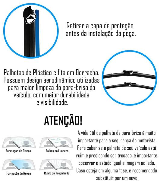 Imagem de Palheta Limpador Para-Brisa Argo/Novo Uno 15+ 24/16