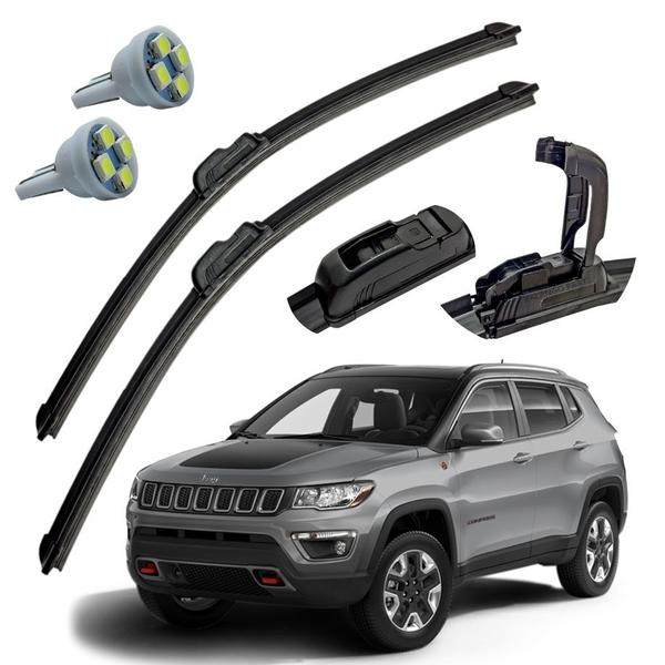 Imagem de Palheta Limpador Parabrisa Jeep Compass 2011 A 2016 + Pingo T10