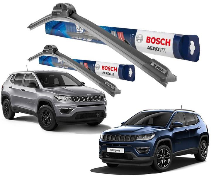 Imagem de Palheta Limpador Parabrisa Original Bosch Jeep Compass Sport Limited Longitude 2017 2018 2019 2020 2021 2022