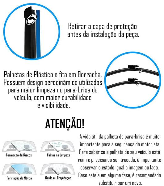 Imagem de Palheta Limpadora Dianteira Idea 24/15