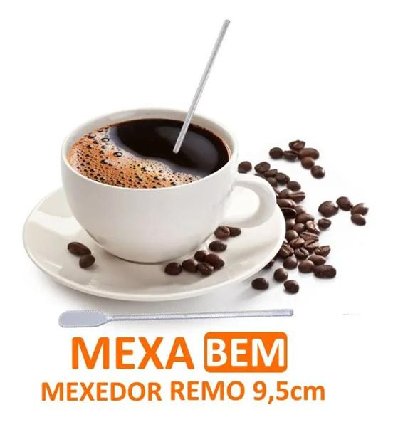 Imagem de Palheta/ Mexedor Colherinha 9,5 Cm Kit C/ 2000-mexa Bem