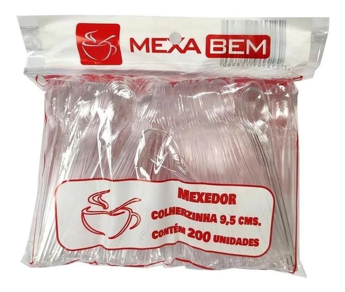 Imagem de Palheta/ Mexedor Colherinha 9,5 Cm Kit Com 1000-Mexa Bem