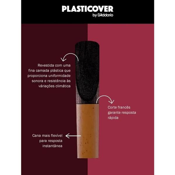 Imagem de Palheta Plasticover By Daddario Revestida Para Sax Alto 1.5