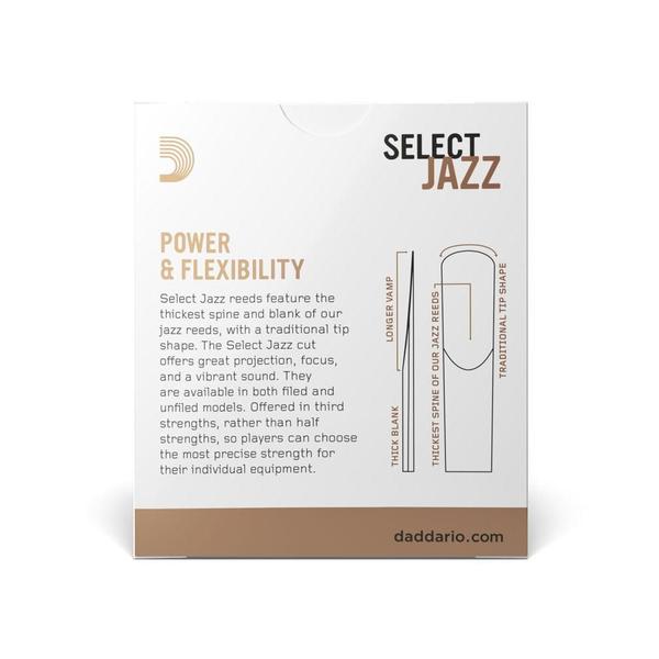 Imagem de Palheta Sax Alto 3S Unfiled (10 Peças) D Addario Select Jazz F035