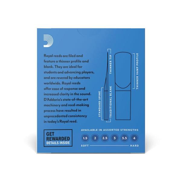 Imagem de Palheta Sax Soprano 2.5 (10 Peças) D Addario Royal RIB1025 F035