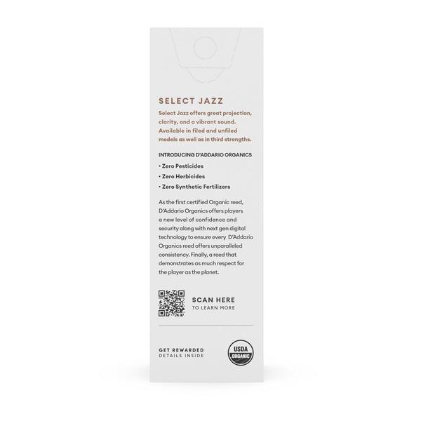 Palheta Sax Tenor 4S (5 Peças) DAddario Organic Select Jazz - DD WOODWINDS Imagem de Palheta Sax Tenor 4S (5 Peças) DAddario Organic Select Jazz