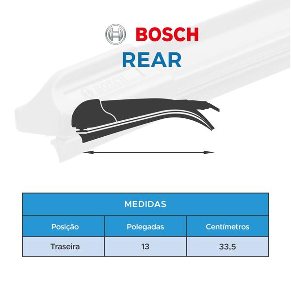 Imagem de Palheta Traseira Limpador Vidro Vigia REAR Original Bosch Mitsubishi Pajero Sport 2007 a 2017