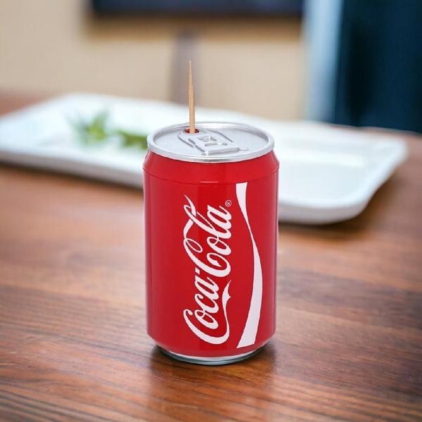 Paliteiro Automático Coca Cola Em Lata Porta Palito De Dente - HAUSKTAFT Imagem de Paliteiro Automático Coca Cola Em Lata Porta Palito De Dente
