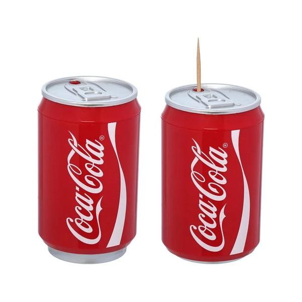 Paliteiro Automático Coca Cola Em Lata Porta Palito De Dente - HAUSKTAFT Imagem de Paliteiro Automático Coca Cola Em Lata Porta Palito De Dente