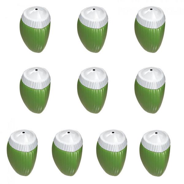 Paliteiro em Plastico Formato de Coco Verde 160 Ml 10 Unidades Injetemp Imagem de Paliteiro em Plastico Formato de Coco Verde 160 Ml 10 Unidades Injetemp