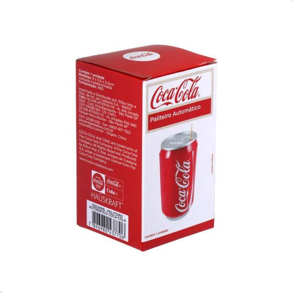 Imagem de Paliteiro Lata Automático Coca-Cola Vermelho 5,5x5,5x9cm ABS