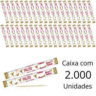 Imagem de Palito Bom Sabor Em Sachê Descartável Caixa Com 2000 Unidades Para Hotel Pousada Restaurante