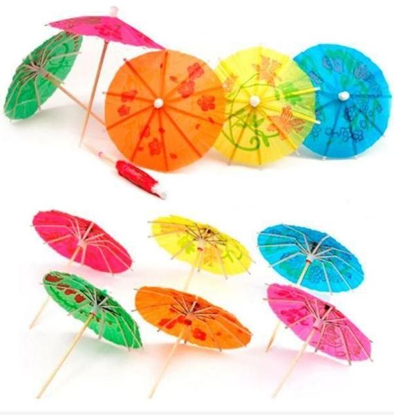 Imagem de Palito Decorado Guarda-Chuva Para Drinks Bebidas-Combo 150Un