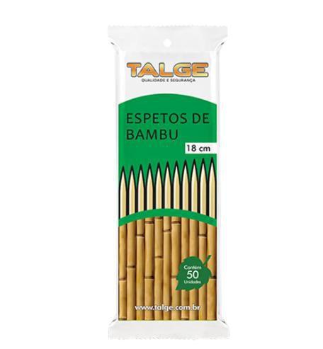 Imagem de Palito Espetinho Bambu P/ Churrasco E Hamburguer Eco 50un 18cm