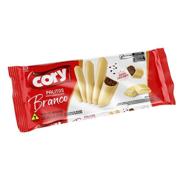 Palitos Chocolate Branco 68g Cory Imagem de Palitos Chocolate Branco 68g Cory