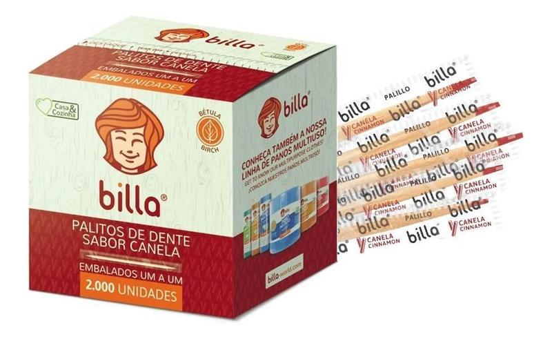 Imagem de Palitos De Dente Sabor Canela Com 2000 - Billa Kit 12