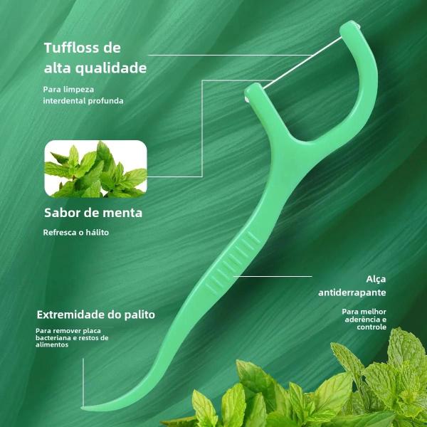 Imagem de Palitos de Escova Dental Menta - Portátil, Ultrafinos, Descartáveis (600 unidades)