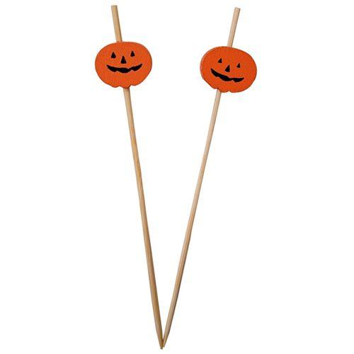 Imagem de Palitos decorativos halloween modelo abóbora 12 unidades