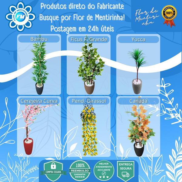 Imagem de Palmeira Areca Bambu Planta Artificial Com Vaso Decorativo