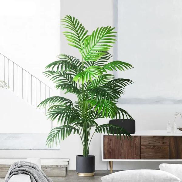 Imagem de Palmeira Artificial Grande (90-120cm) - Monstera Tropical Artificial de Plástico Verde