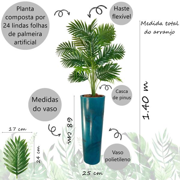 Imagem de Palmeira Artificial Planta Vaso Coluna Grande