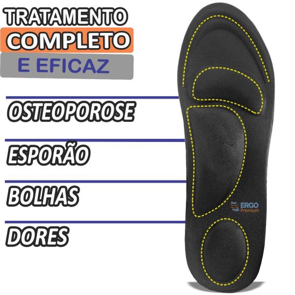 Imagem de Palmilha Anatômica 4d Para Fascite Plantar e Esporão Original Ergo Premium