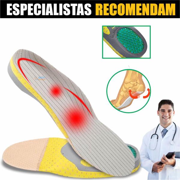 Imagem de Palmilha Com Calcanhar em Gel Para Fascite Plantar e Esporão Original 