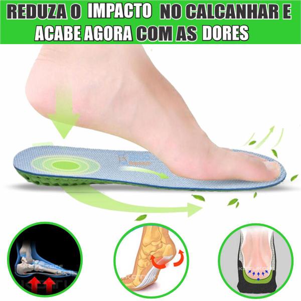 Imagem de Palmilha Confortável Anti Impacto Para Fascite Plantar e Esporão Original Ergo Premium