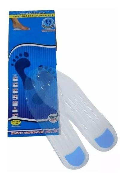 Imagem de Palmilha De Silicone Ortopédica Fascite Plantar Ponto Azul