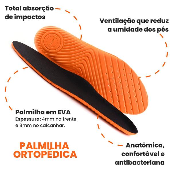 Imagem de Palmilha Em EVA Super Confortável Macia Anatômica Anti-impacto Indicado Para Sapatos Tênis Bota