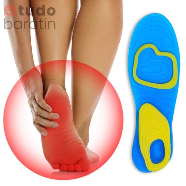 Imagem de Palmilha Gel De Silicone Pés Anti-Impacto OrthoSoft Caminhada Corrida Crosffit Tênis