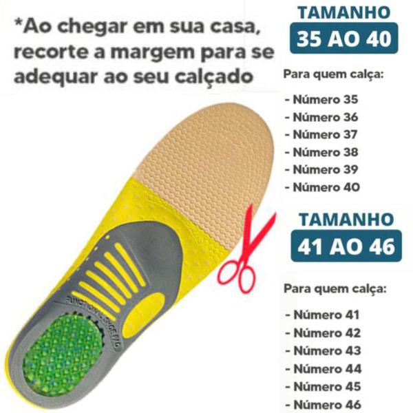 Imagem de Palmilha ortopédica fascite plantar esporão alívio de dores