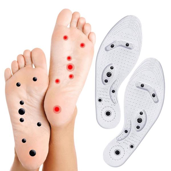 Imagem de Palmilha Silicone Magnética Gel Ajustável Massagem Acupuntura Reflexologia Circulação Palmilhas Paumilha Paulmilhas Tenis