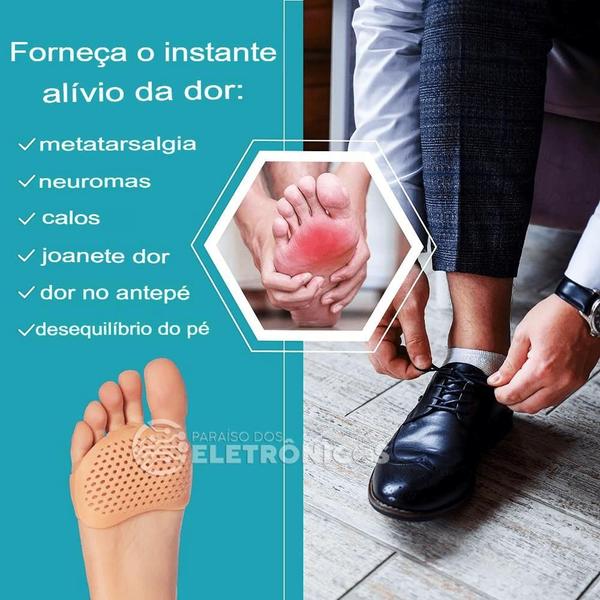 Imagem de Palmilha Silicone Salto Alto Plantar Proteção Anti Calos Pé Traz Conforto LGX05