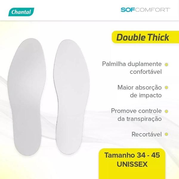 Imagem de Palmilha Viscoelástica Sof Confort Double Thick Unissex - Chantal