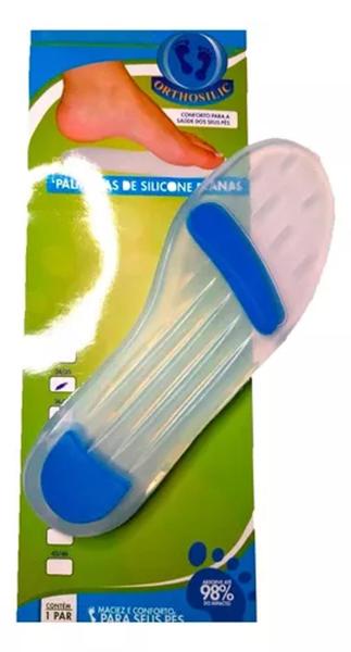 Imagem de Palmilhas de Silicone Planas Com Ponto Azul - Orthosilic