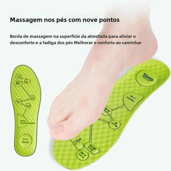 Imagem de Palmilhas Esportivas de Massagem - Respiráveis, Antiodor e Absorventes de Suor (5 Pares)