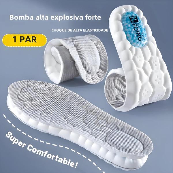 Imagem de Palmilhas Esportivas Unissex Premium, Amortecimento Macio E Respirável Com Absorção De Choque Para