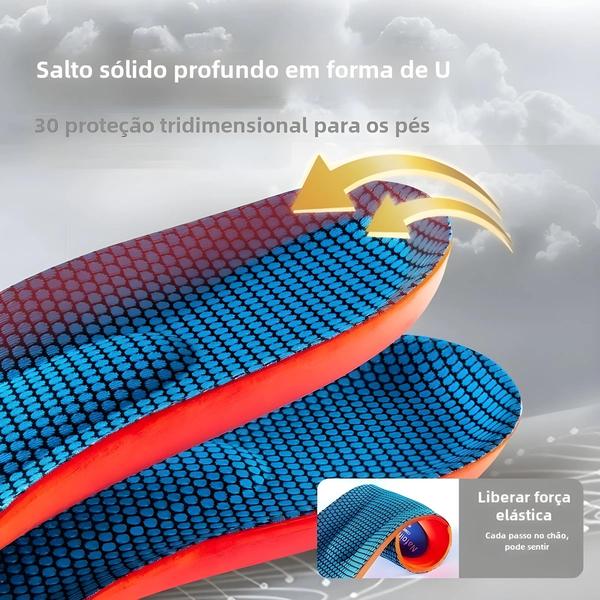 Imagem de Palmilhas Ortopédicas Respiráveis para Corrida - Com Absorção de Impacto e Elasticidade