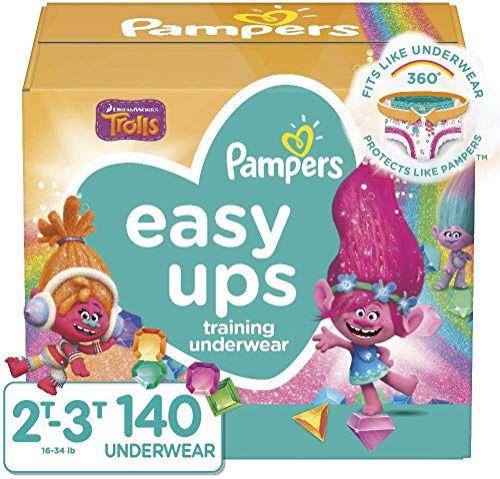 Imagem de Pampers Easy Ups Training Pants Girls and Boys, 2T-3T (Tamanho 4), 140 Count, Embalagem & Prints Podem Variar