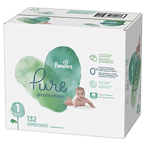 Imagem de Pampers Pure Protection Fraldas recém-nascidas Tamanho 1 132 Contagem