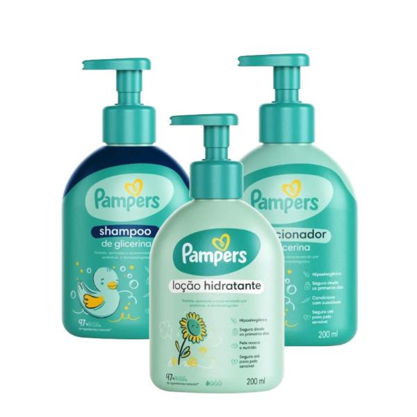 Imagem de Pampers Shampoo + Condicionador E Loção Hidratante Para Bebê