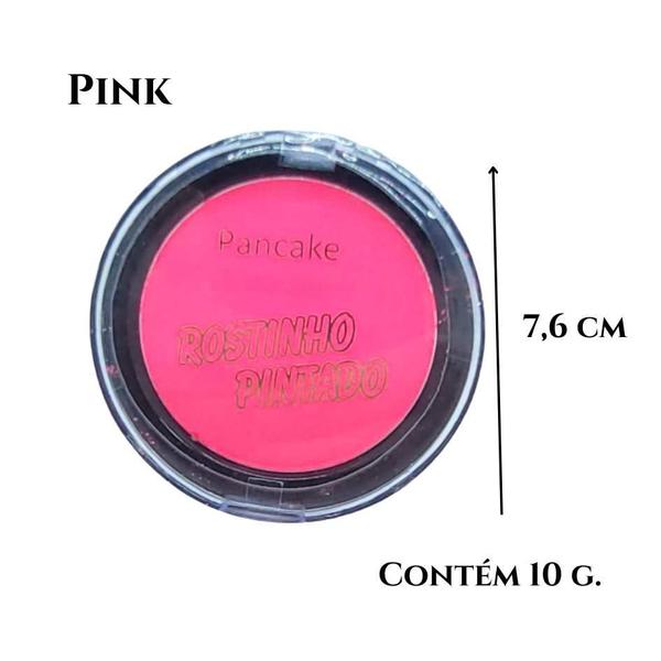 Imagem de Pancake Profissional Maquiagem Artística Pó Rosa Pink Fluor