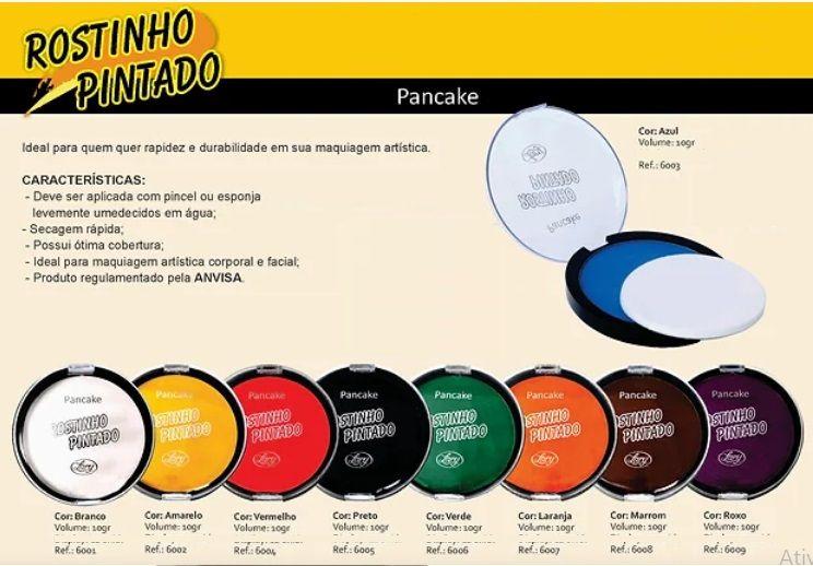 Imagem de Pancake Profissional Maquiagem Artística Verde Limão Fluor