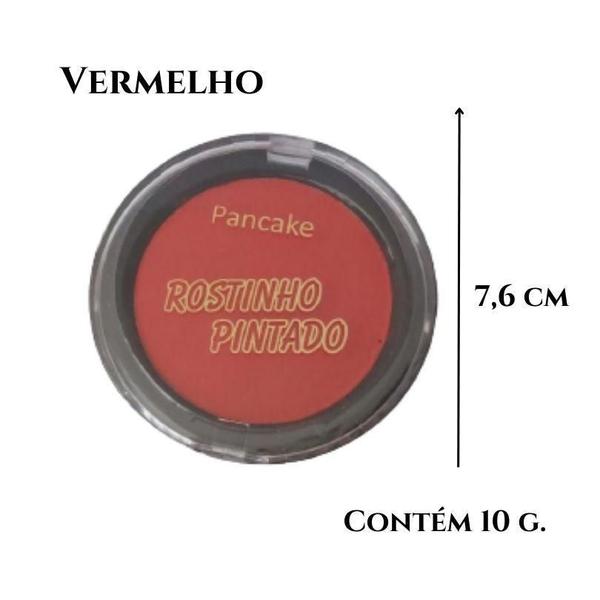 Imagem de Pancake Profissional Maquiagem Artística Vermelho Sangue Red