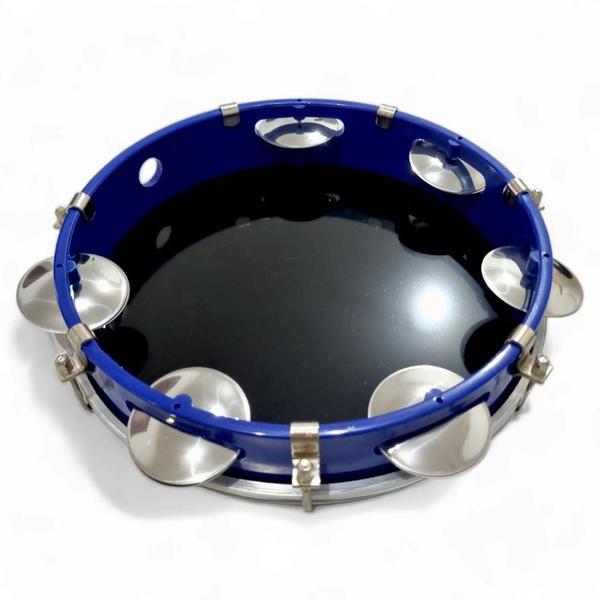 Imagem de Pandeiro Profissional 10” Phx Abs Azul E Preto 10” Music Instrumentos